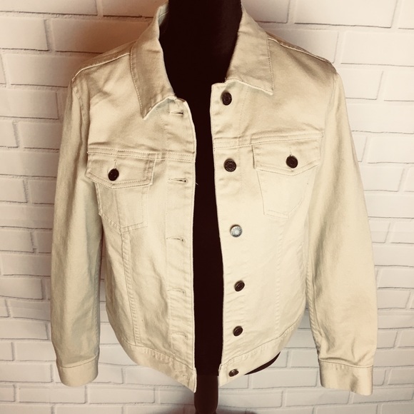 beige jean jacket